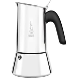Bialetti Venus Caffettiera in Acciaio Inox, Adatta all'Induzione, Inossidabile, Argento, 6 Tazze