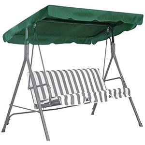 BenefitUSA Canopy Only - Copertura di ricambio per dondolo da esterno per mobili da giardino (185,4 x 132,1 cm, verde)