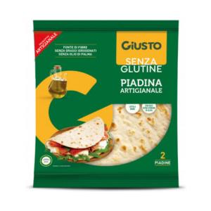 FARMAFOOD Giusto Piadina Senza Glutine 220g - Artigianale, Fonte di Fibre, Senza Grassi Idrogenati