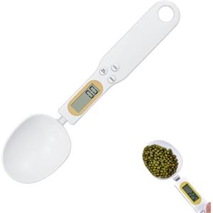 Qneneam Bilancia Digitale Cucchiaio,Bilance da Cucina Digitali di Precisione 0,1g 300g Max Bilancia Elettronica a Cucchiaio con Display LCD Rimovibile Funzione Tara Hold Misuratore per Spezie Polveri Liquidi