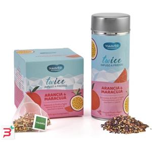 Neavita Twice Infuso a Freddo Arancia e Maracuja - 15 Filtri da 3,5 g, Bevanda Rinfrescante Naturale