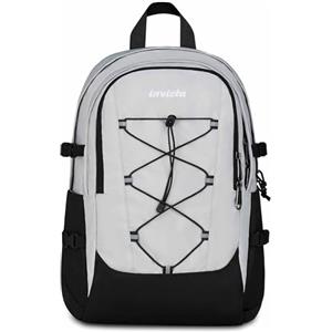 Invicta Zaino Scuola Invict-Act Plus, Grigio, Doppio Scomparto Con Tasca per PC e Tasca per Borraccia, 29 lt, Scuola Media e Superiore, Zaino Ragazza, Ragazzo