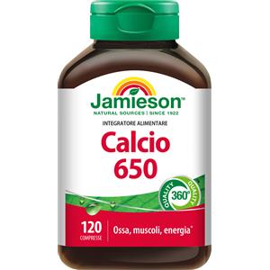 Jamieson Calcio 650 - Integratore Alimentare con 650 mg di Calcio per Compressa, 120 Compresse