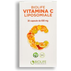 BIOLIFE VITAMINA C LIPOSOMIALE - Integratore alimentare in 30 capsule per supportare il sistema immunitario e la formazione del collagene