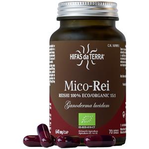 Hifas da Terra Mico-Rei - Integratore di Ganoderma Lucidum 100% Bio con Vitamina C - 70 Capsule Vegetali
