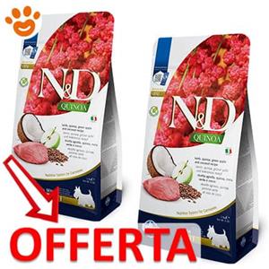 Farmina N&D Senior Mini Agnello, Mela Verde e Cocco - Alimento Completo per Cani Anziani - Sacco da 5 Kg