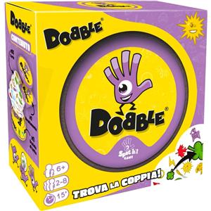Asmodee Dobble - Gioco da Tavolo Eco-Sleeve per 2-8 Giocatori, 6 Anni, con 5 Mini Giochi e 50 Simboli