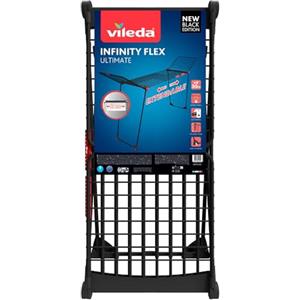 Vileda Stendibiancheria Infinity Flex, Stendino Pieghevole, Nero
