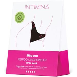 Intimina Bloom Mutande Mestruali Riutilizzabili in Cotone Biologico - Confezione da 3, Taglia L, Assorbimento Fino a 20 ml