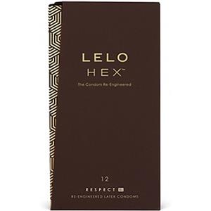 Lelo HEX - Respect XL Preservativi Più Grandi e Più Sottili, 12 Pezzi