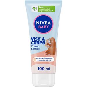 Nivea Baby Viso & Corpo Crema Soffice 100ml - Idratante e Nutriente con Latte di Mandorla e Vitamine