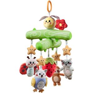 TUMAMA KIDS Giocattoli per Bambini 0 3 6 Mesi, Peluche ape Sonaglio Neonato con cigolii, grilli, Regalo Neonato Sensoriale Carillon per Neonati Passeggino Palestra Culla Giocattolo Appendere Attività