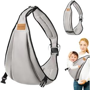 QITIXI:OU Portatutto laterale per neonati - ergonomico Toddler Carrier, per neonati e bambini piccoli, trasportino da 20 kg, adatto per bambini da 0 a 36 mesi