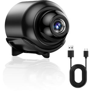 Atshld Mini Telecamera Spia Nascosta HD 1080P Senza Fili, Telecamera WiFi per Interno/Esterno con Visione Notturna, Rilevamento Movimento, Guida di Setup Passo-Passo Inclusa, App per Sorveglianza Casa