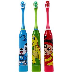 Artibetter Spazzolino da elettrico per bambini, 3 pezzi, per i, automatico, spazzolino da elettrico con cartoni animati per