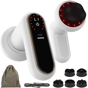 MIVONAXI Massaggiatore Anticellulite Professionale Elettrico - Portatile Massaggiatore Linfodrenante con Riscaldamento 6 Livelli Intensità 3 Modalità di Massaggio Forme Rassodanti Rassoda e Scolpisce