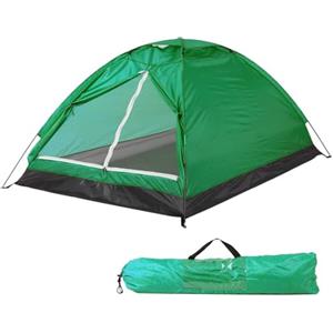 Gdfnmogo Tenda da campeggio a cupola, leggera, per 2 persone, per escursioni, cortile, a doppio strato, facile da installare, sistema di ventilazione (verde)