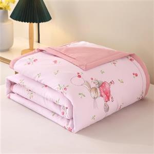 DOTBUY-SHOP Trapuntino Copriletto Estivo Primaverile, Trapunta Leggera, 100% Poliestere Copriletto Trapuntato Cotone per Letto Singolo Letto Matrimoniale (Rosa,150x200)