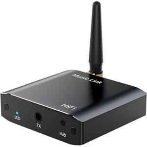 Fiauli Stereo Musica Wireless Adattatore Bluetooth Compatibile Audio 2 in 1 Plug Play Ricevitore Trasmettitore USB Portatile Trasmettitore Ricaricabile per Nero