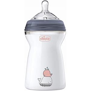 CHICCO BLACK & WHITE BIBERON 6+ MESI 330 ML (AZZURRO)