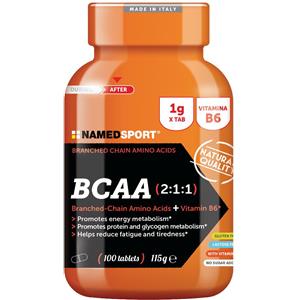 NAMEDSPORT BCAA 2:1:1 - Integratore alimentare di Aminoacidi ramificati e Vitamina B6 - 100 Compresse