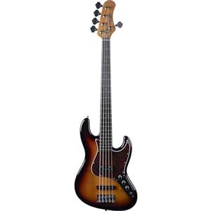 EKO GUITARS - Basso Elettrico JB‑300, 5 Corde, Corpo Pioppo, Manico Acero, Tastiera Laurel, 2 Pickup JB Single Coil, Ponte Vintage, 21 Tasti, Colore Sunburst