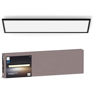 Philips Hue Aurelle, Pannello smart LED, 120x30 cm, Rettangolare, Nero | Luce bianca da calda a fredda, Smart Home, Controllo vocale e bluetooth, Compatibile con Alexa, Google Assistant e Apple Home