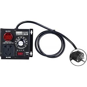 Walfront Trasformatore Convertitore Tensione, Regolatore Convertitore Potenza SCR Trasformatore di Tensione Dimmer del Regolatore di Velocità della Ventola del Motore, AC 220V 4000W Convertitore (EU Plug)