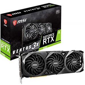 MSI GeForce RTX 3090 VENTUS 3X 24G OC Scheda Video Gaming TORX Fan 3.0, 24GB GDDR6X, 384 bit, PCI Express Gen 4, DP v1.4a, HDMI 2.1, Zero Frozr, ideale per 4K, Ray Tracing, supporto Afterburner