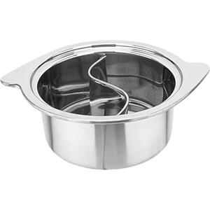 Perfk Shabu Divisore Pentola Calda Cinese a Doppia Faccia per Piano Cottura a Induzione e Gas Portatile - Cucina Domestica, 16 cm Senza Coperchio