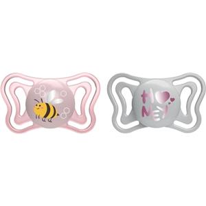 Chicco PhysioForma Light, Succhietto in Silicone 2-6 Mesi, Ciuccio Bimba con Tettarella in Silicone, Leggero e Traspirante, Forma Ergonomica, Supporta il Corretto Sviluppo della Bocca, Rosa, 2 pezzi