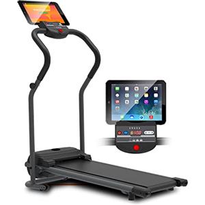 ArtGo Pablo Tapis Roulant Camminatore Elettrico Pieghevole, Super Compatto E Dimensioni RIDOTTE, velocità Massima 7 km/h, Ideale per Camminate, Supporto per Tablet, Ruote per Il Trasporto