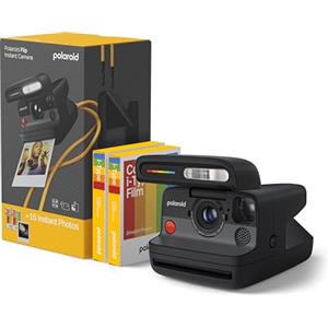 Polaroid FLIP - Pacchetto fotocamera istantanea nera + pellicola a colori (16 foto)