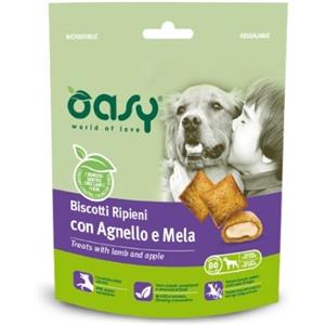 Oasy Biscotti Ripieni con Agnello e Mela - Snack per Cani Adulti 80 gr