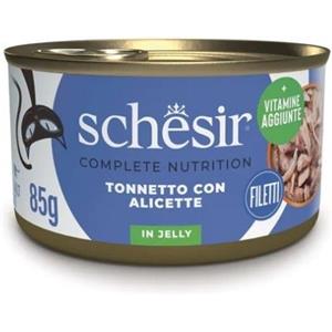Schesir Tonnetto con Surimi in Gelatina - Alimento Umido per Gatti Adulto - 85 g