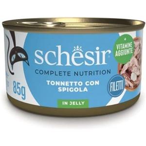 Schesir Cibo Umido per Gatti Adulti al Tonnetto e Spigola in Gelatina - 85g