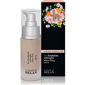 Helan Fondotinta Antirughe Bio Cardamomo 30 ml - Fluido Leggero con SPF 10 e Oli Vegetali