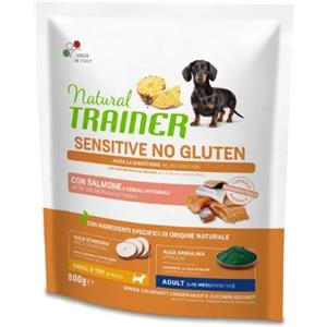 Trainer Natural Trainer Sensitive Adult Mini Salmone 800g - Alimento Completo Monoproteico Senza Glutine per Cani di Piccola Taglia