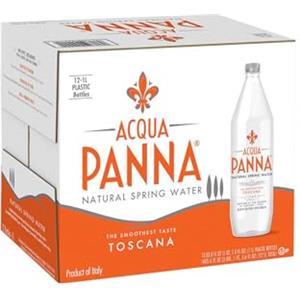 Acqua Panna, Confezione da 12 bottiglie di acqua naturale da 1 litro