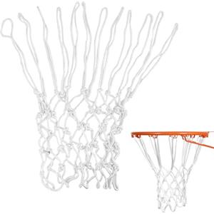Vxiwscy Rete da Basket di Ricambio Resistente a Tutte le Condizioni Atmosferiche, Compatibile con Canestri Standard Interni ed Esterni, 12 Passanti, 53 cm, in Poliestere Durevole