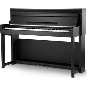 Classic Cantabile UP-1 SM Pianoforte Verticale Digitale - 88 Tastiera pesata - Pianola musicale con USB, MIDI, 256 polifonia, 40 voci - Piano digitale con funzione registrazione Mp3 - Nero Opaco