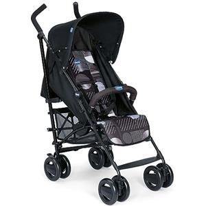 Boppy Chicco London Up Passeggino Leggero Pieghevole da 0 Mesi a 15 kg, Passeggino Reclinabile e Compatto con Manicotto Paracolpi, Posizione Nanna, Chiusura a Ombrello - Nero