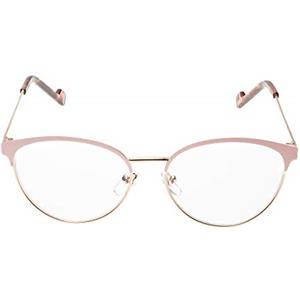 Contacta Elle - Occhiali da Lettura Rosa 1,00 con Montatura Dorata e Dettagli Color Pastello per Donna