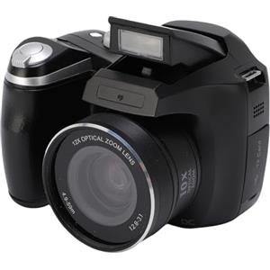 Elprico Fotocamera Digitale 4K, Fotocamera DSLR 4K 60MP con Zoom Ottico 12x, Videocamera Digitale retrò con Sensore CMOS e Flash LED, per la Fotografia di Ritratto (BLACK)