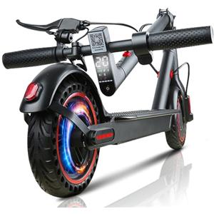 QnQ Monopattino Elettrico Adulto, 8,5'' Scooter Elettrico Pieghevole, Motore da 350W, Batteria da 5,2AH, Peso di 15KG, Carico Massimo 120KG, Controllo App, Doppi Freni