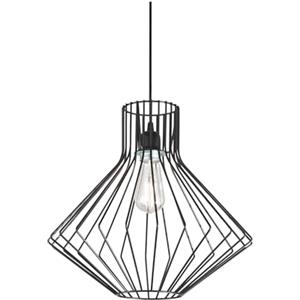 Ideal Lux Lampada a Sospensione AMPOLLA-4 SP1 in Metallo Bianco e Nero, Regolabile, 1 Luce