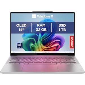 Lenovo Yoga Slim 7 Aura Edition Notebook Copilot+ PC - Display OLED 14" 2.8K WQXGA+ (2880x1800), Intel Core Ultra 7 258V, RAM 32 GB, 1 TB SSD, Grafica Intel Arc, Windows 11 Home - Luna Grey