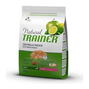 Natural Trainer Maxi Puppy Pollo Fresco e Riso - Cibo Secco Completo per Cuccioli di Taglia Grande - 12 kg