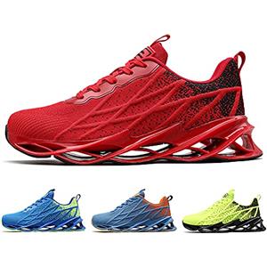 frysen Scarpe Uomo Donna Sneakers Air Running Sportive Outdoor Fitness Trainers Red 45 EU