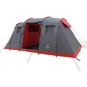 JUSTCAMP Lake 4 Tenda da Campeggio 4 posti - 2 camere (470 x 230 x 190 cm)